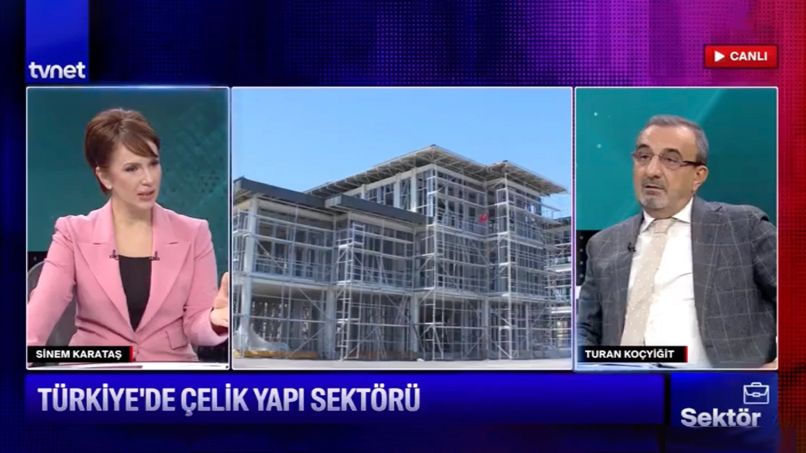 Turan Koçyiğit TVNET’de Sektör Programına Konuk Oldu.